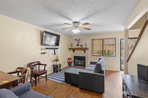 Living room, fireplace