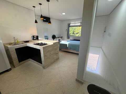 Bed, TV and multimedia, Kitchen or kitchenette, Photo of the whole room, Bedroom