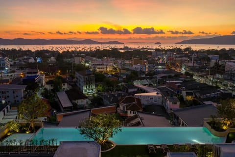 Swimming pool, Sunset