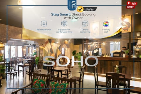 Restaurant/places to eat, Seating area, Text overlay