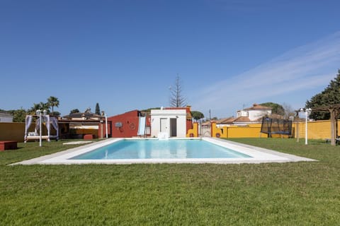 Property building, Living room, Swimming pool