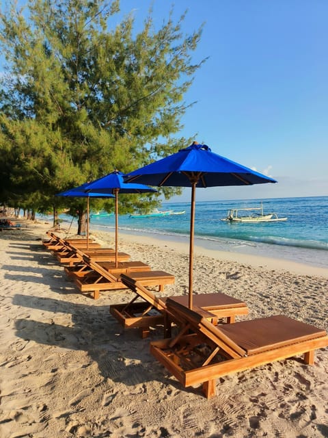 Beach, Sea view, sunbed