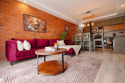 Kitchen or kitchenette, Living room, Seating area, Dining area, oven, stove