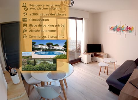Living room, Dining area, air conditioner