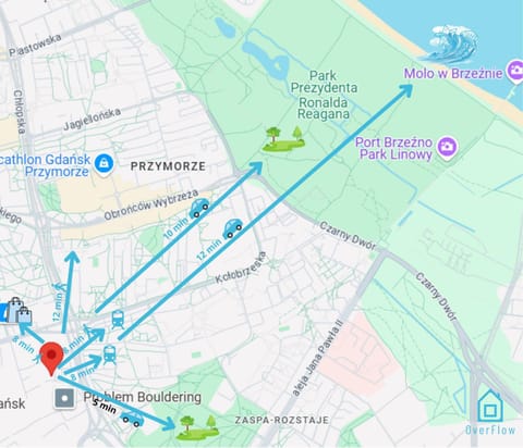 Milky Apartment with Balcony - 3 km to Baltic Sea Apartment in Gdansk