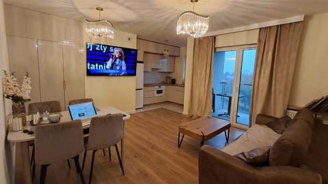 Kitchen or kitchenette, Living room, Seating area