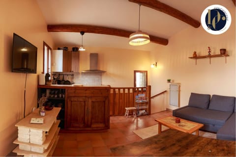 Living room, kitchen
