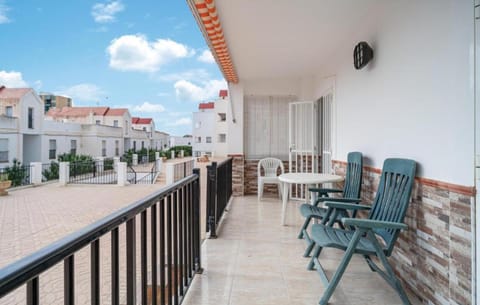 Property building, Patio, Day, View (from property/room), Balcony/Terrace, Living room, Dining area