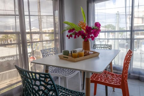 Dining area, air conditioner