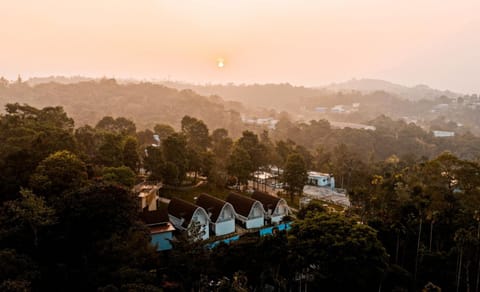 Bird's eye view, Sunset