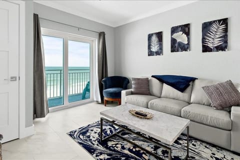 Living room, Seating area, Sea view