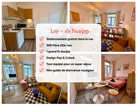 Studio Pop pour 2 Pers Stationnement Gratuit Apartment in Arras