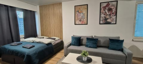 Bed, Living room, Photo of the whole room, Seating area