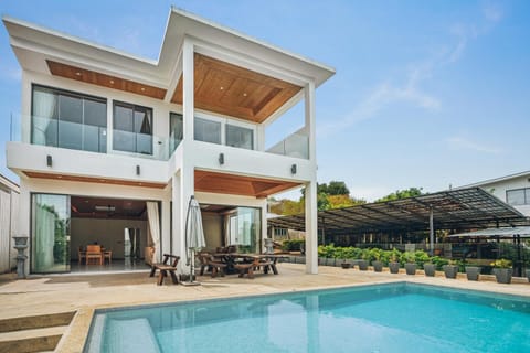 Property building, Patio, Pool view, Swimming pool