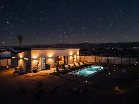 Property building, Night, Pool view