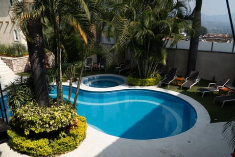Patio, Day, Garden, Garden view, Pool view, Swimming pool, sunbed