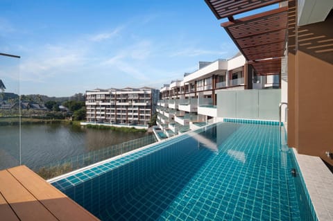 Property building, Lake view, Swimming pool