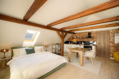 Bed, Kitchen or kitchenette, Living room, Dining area, Bedroom