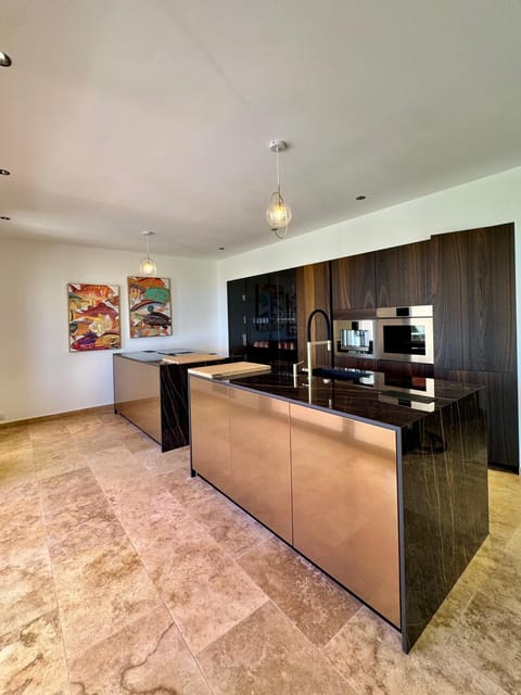 Kitchen or kitchenette, oven, stove