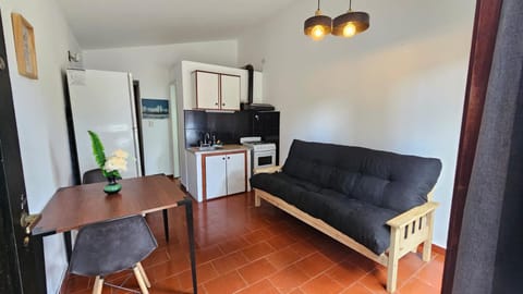 Kitchen or kitchenette, Living room, Dining area, oven, stove