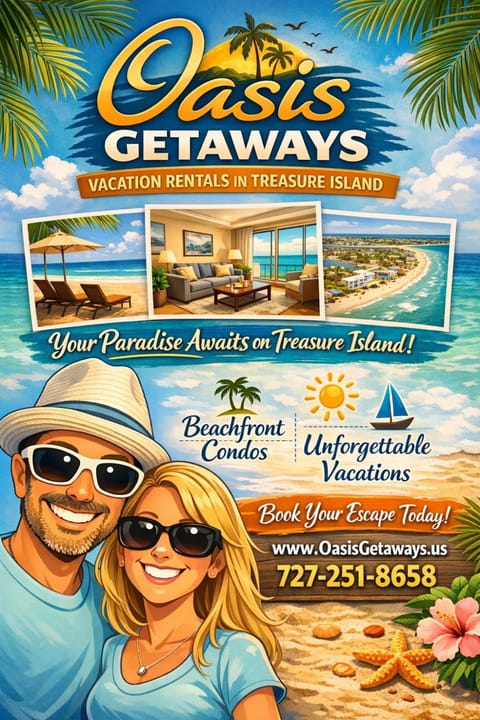 Oasis Getaways Beachy Good Vibes Apartment hotel in Treasure Island