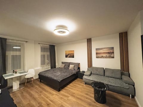 Bed, Living room, Photo of the whole room, Seating area, Bedroom