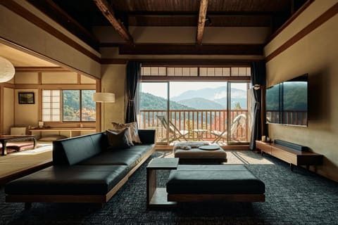Natural landscape, View (from property/room), Balcony/Terrace, Living room, Mountain view