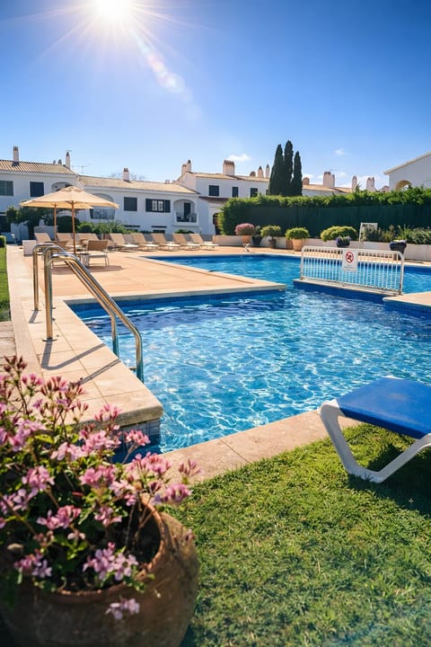 Property building, Living room, Swimming pool