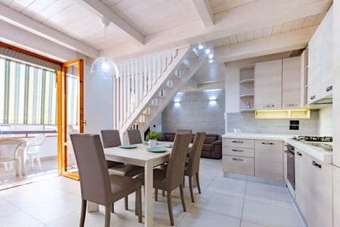 Kitchen or kitchenette, Living room, Dining area, stove