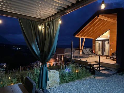 Patio, Night, Natural landscape, View (from property/room), Balcony/Terrace, Dining area