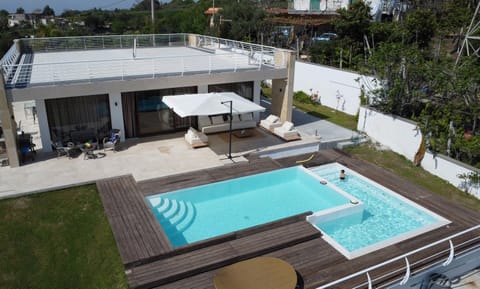 Property building, Patio, Natural landscape, Pool view, Swimming pool