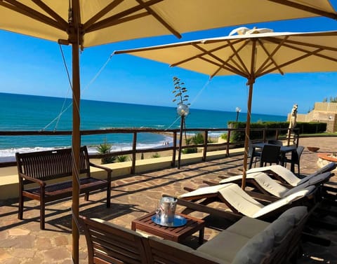 Patio, Nearby landmark, Day, Natural landscape, View (from property/room), Balcony/Terrace, Beach, Sea view, sunbed