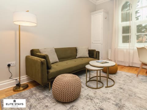 Living room, Seating area, Quiet street view