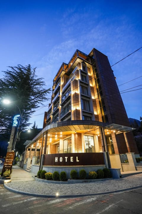 Property building, Night, City view, Street view, Location, Parking