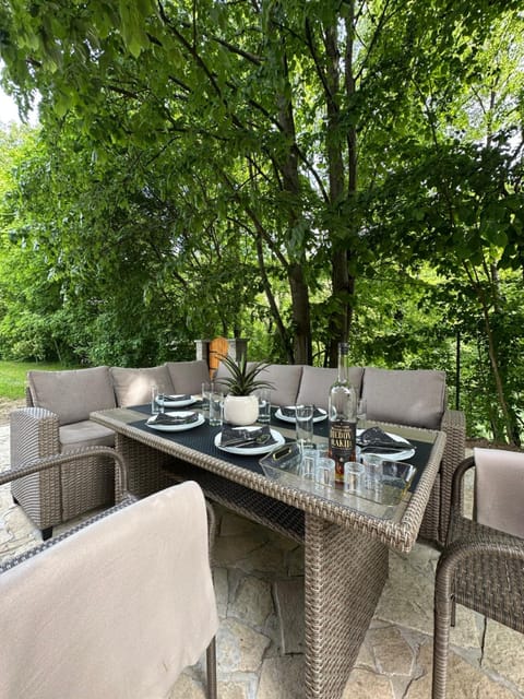 Patio, Garden, Living room, Seating area, Garden view