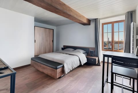 Property building, Living room, Bedroom