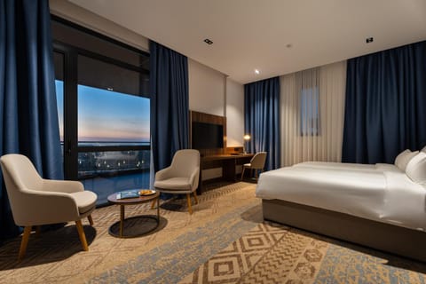 Bed, Living room, Photo of the whole room, Seating area, Bedroom