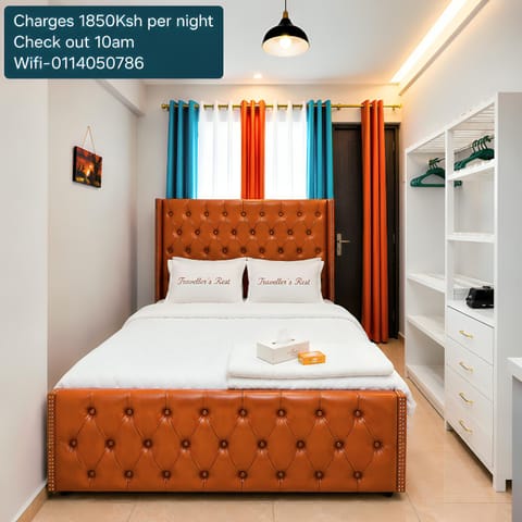 Bed, Bedroom, towels, wardrobe