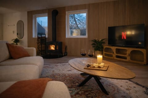 Living room, fireplace