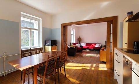 Kitchen or kitchenette, Living room, Dining area