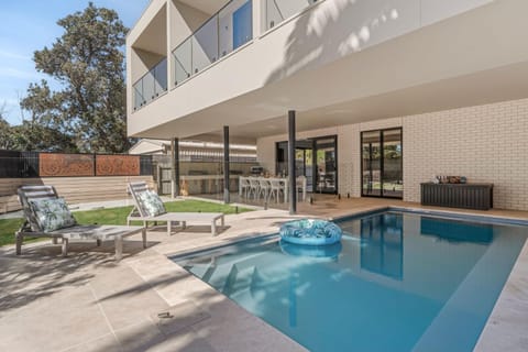 Patio, BBQ facilities, Swimming pool, sunbed