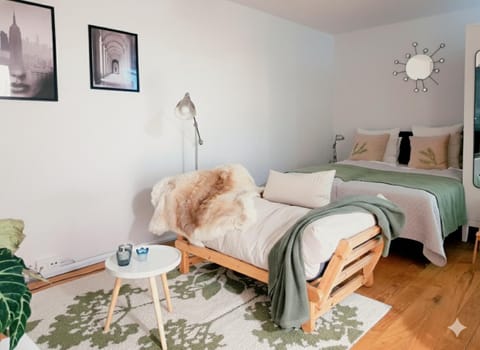 Bed, Living room, Photo of the whole room, Seating area