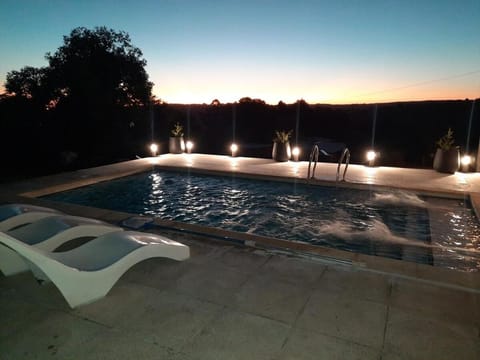 Swimming pool, Sunset