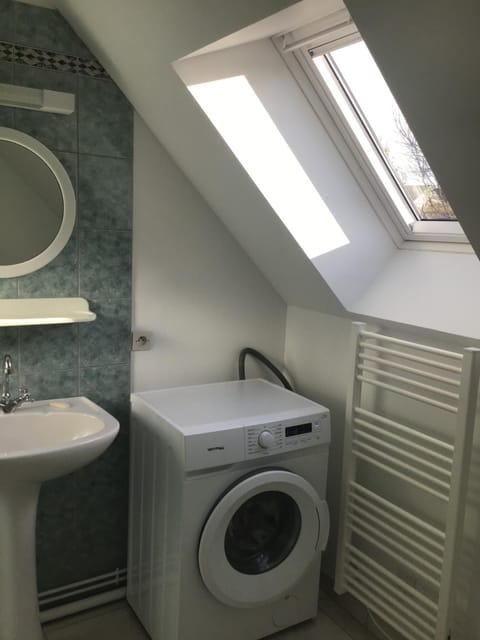 Bathroom, washing machine, dryer