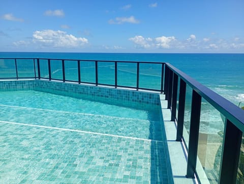 Day, Natural landscape, View (from property/room), Balcony/Terrace, Pool view, Sea view, Swimming pool