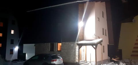 Property building, Night, Parking