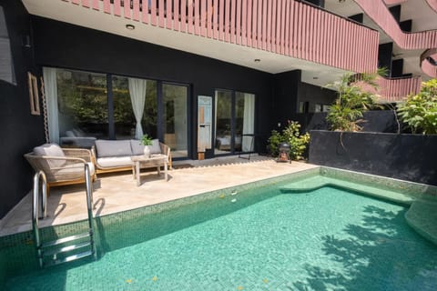 View (from property/room), Balcony/Terrace, Pool view, Swimming pool