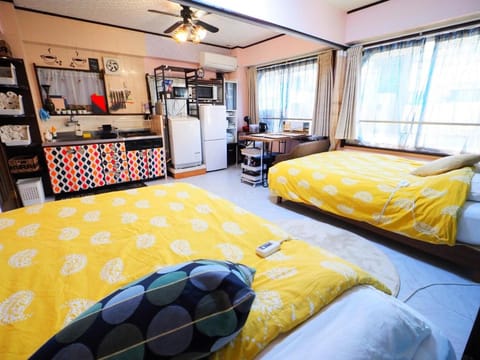 Kitchen or kitchenette, Living room, Dining area, Bedroom