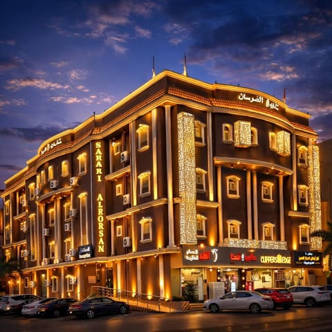 Property building, Night, City view, Location, Parking