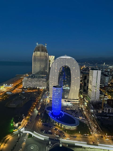 Night, Bird's eye view, City view, Pool view, Sea view, Swimming pool